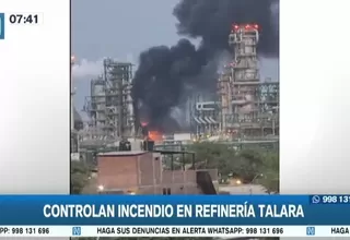 Piura: Bomberos controlan incendio en la nueva Refinería de Talara