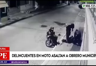 Piura: delincuentes en moto asaltan a obrero municipal 