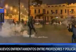 Plaza Bolognesi: policías retiraron a profesores con bombas lacrimógenas