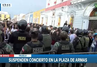 PNP, Fiscalía y Prefectura suspenden concierto de cumbia en plaza de armas de Trujillo