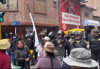 Pobladores protestaron contra la Fiscal de la Nación en Huancavelica