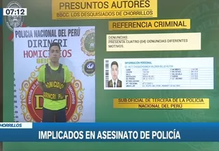 Policía capturó a implicados en asesinato de agente en Chorrillos