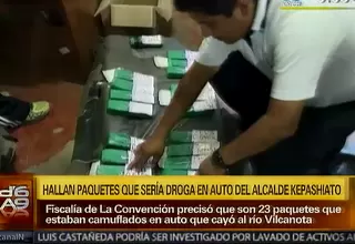 Más de 20 paquetes de droga fueron hallados en vehículo en el que murió alcalde de Kepashiato