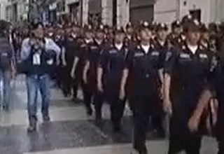 Policía llegó a Plaza San Martín