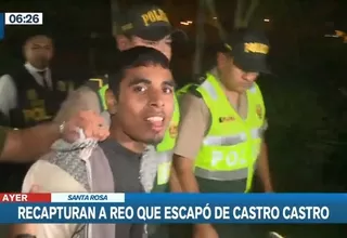 Policía recapturó a reo que escapó del penal Castro Castro