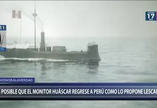 ¿Es posible que el monitor Huáscar regrese a Perú como lo propone Lescano?