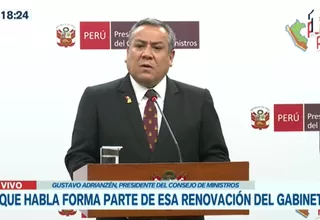 Premier Gustavo Adrianzén: "Respaldamos a nuestros ministros"