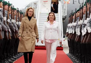 Presidenta Dina Boluarte arribó a Berlín donde se reunirá con el presidente de Alemania