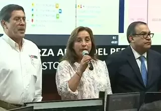 Presidenta Dina  Boluarte participó en la instalación del Centro de Monitoreo y Control de Crisis 