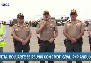 Presidenta Boluarte y comandante general de la PNP se reunieron en Palacio