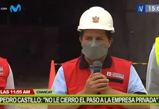 Presidente Castillo en Chancay: "No le cierro el paso a la empresa privada"
