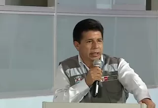 Presidente Castillo participó en presentación de armas recuperadas por la Sucamec