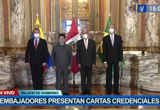 Presidente Castillo recibe cartas credenciales de cuatro embajadores