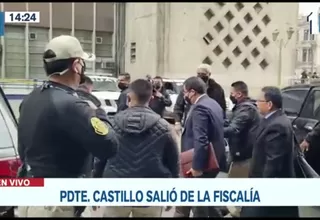 Presidente Castillo salió de Fiscalía