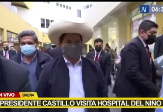 Presidente Castillo visitó el Hospital del Niño de Breña: "Falta mucho por hacer en salud"