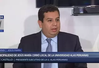 Presidente de Universidad Alas Peruanas: Alumnos de sede de Jesús María serán reubicados