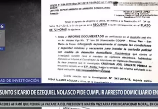Presunto sicario de Ezequiel Nolasco solicitó arresto domiciliario en San Martín de Porres
