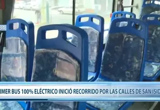 Primer bus 100% eléctrico inició recorrido en San Isidro