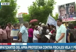 Protestan contra Rafael Vela y José Domingo Pérez en la Junta Nacional de Justicia