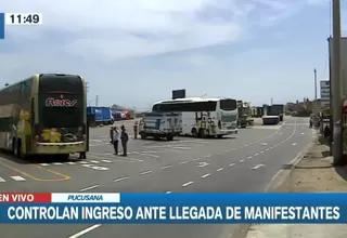 Pucusana: Policía controla ingreso de buses ante llegada de manifestantes a Lima