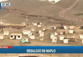 Pucusana: Policía desaloja a invasores en terrenos del Estado en Naplo