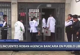 Pueblo Libre: delincuentes asaltaron agencia bancaria en avenida Brasil