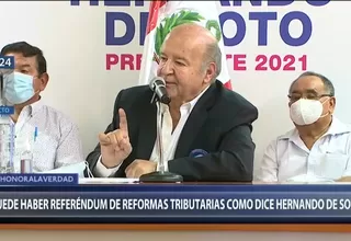 ¿Puede haber referéndum de reformas tributarias como dice Hernando de Soto?