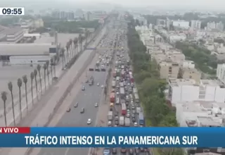 Puente Primavera: Drone muestra enorme congestión en la Panamericana Sur en Surco