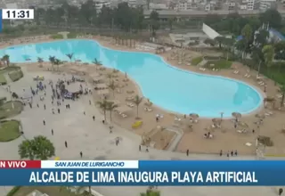 Rafael López Aliaga inauguró playa artificial en San Juan de Lurigancho