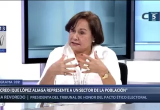 Presidenta de Tribunal de Honor del Pacto Ético cuestionó comportamiento de Rafael López Aliaga 