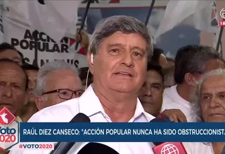 Raúl Diez Canseco asegura que Acción Popular nunca fue obstruccionista con el Ejecutivo