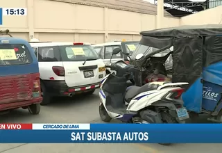 Remate de vehículos en Lima: SAT subasta unidades por deudas tributarias
