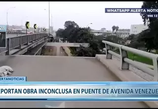 Reportan ciclovía inconclusa en puente de la avenida Venezuela