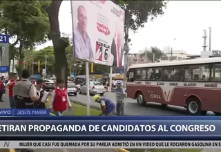 Retiran propaganda de candidatos al Congreso en zona rígida de Jesús María
