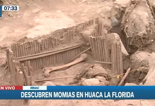 Rímac: Descubren cinco momias de más de 1000 años de antigüedad en la huaca La Florida