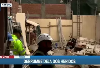 Rímac: Dos obreros terminaron atrapados luego de que colapsara pared