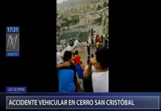 Rímac: se registra accidente de tránsito en Cerro San Cristóbal