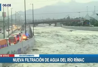 Río Rímac: Se reporta filtración de agua en la Vía de Evitamiento
