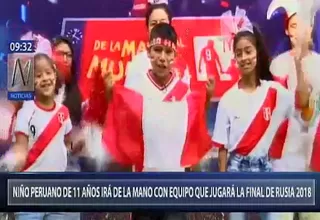 Rusia 2018: niño peruano irá de la mano con equipo que juegue final del Mundial