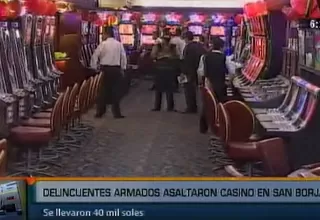 San Borja: asaltan casino en un minuto y se llevan S/ 40 mil