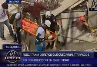 San Isidro: rescataron a los 23 obreros que quedaron atrapados tras derrumbe