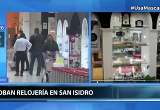 San Isidro: Delincuentes robaron $120 000 en joyas y relojes de lujosa tienda