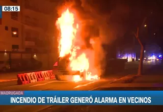 San Isidro: Incendio en cabina de tráiler generó alarma en vecinos