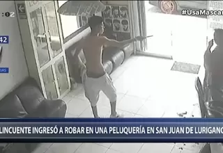 Delincuente asaltó con un cuchillo una peluquería en San Juan de Lurigancho