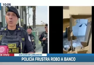 San Juan de Lurigancho: Delincuente hizo forado para robar en banco