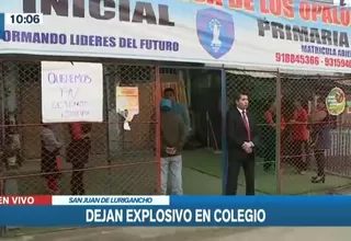 San Juan de Lurigancho: Extorsionadores detonaron explosivo artesanal en puerta de colegio