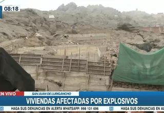 San Juan de Lurigancho: Grandes rocas cayeron en vivienda por detonaciones en cerro