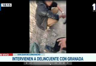 San Juan de Lurigancho: Incautan granada de guerra y cartuchos a delincuente 