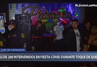 San Juan de Lurigancho: Más de 200 intervenidos en una fiesta COVID-19