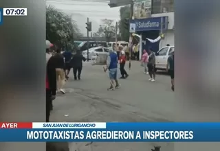 San Juan de Lurigancho: Mototaxistas informales agredieron a inspectores municipales